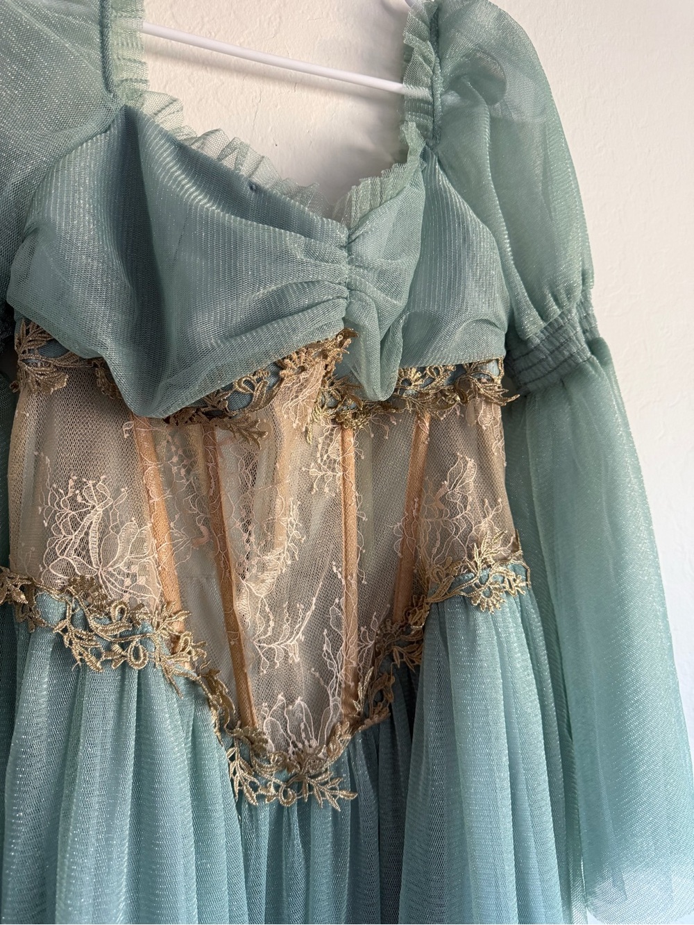 Turquoise Siren Corset Dress - Picture 2 of 4